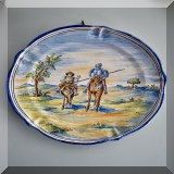 P37. Decorative Don Quixote plate. 13” - $28 
